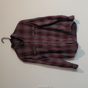 Preowned, Black/Gray, George Large 42-44, Long Sleeve, Flannal button down shirt